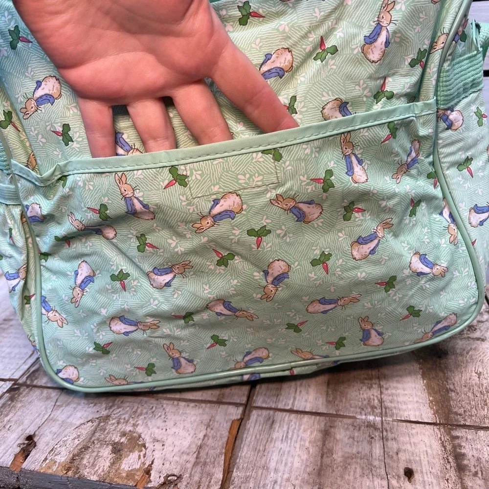 Peter Rabbit Mint Green Nylon Diaper‎ Messenger Bag Beatrix Potter Large